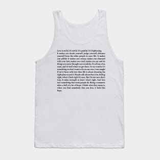 love is awful the priest fleabag love speech Tank Top